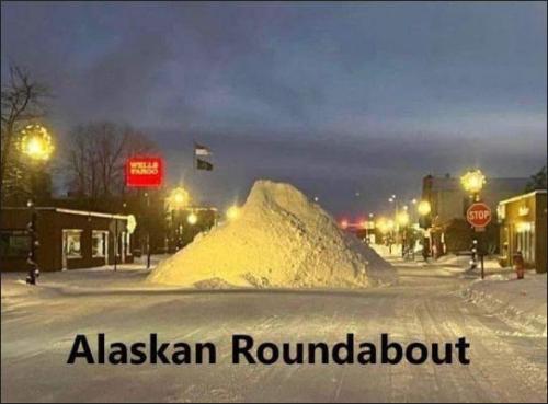 an Alaskan roundabout