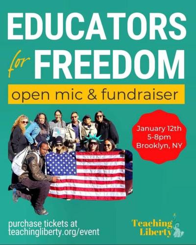 Brooklyn, New York - Jan 12, 2022 - Educators for Freedom Open Mic and Fundraiser