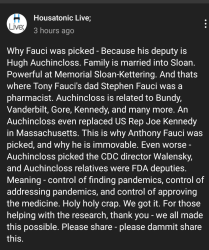 Fauci family history