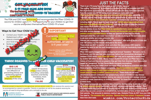 response to flyer from fallon mandatory covid pfizer vax shotnazi propaganda v4