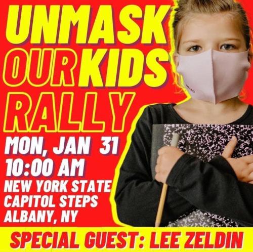 Albany, New York - Jan 31, 2022 - Unmask Our Kids Rally