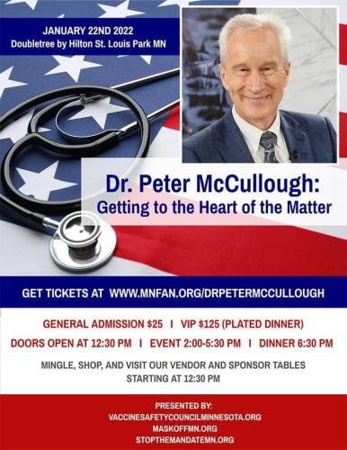 St. Louis, Minnesota - Jan 22 - Dr. Peter McCullough