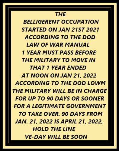 END OF OCCUPATION WAS 1-21-22