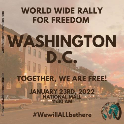Washington, DC - Jan 23, 2022 - Freedom Rally