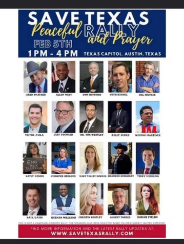 Austin, Texas - Feb 5, 2022 - Save Texas Rally