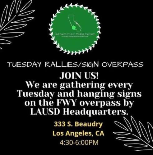 Los Angeles - Jan 25, 2022 - LAUSD Protest