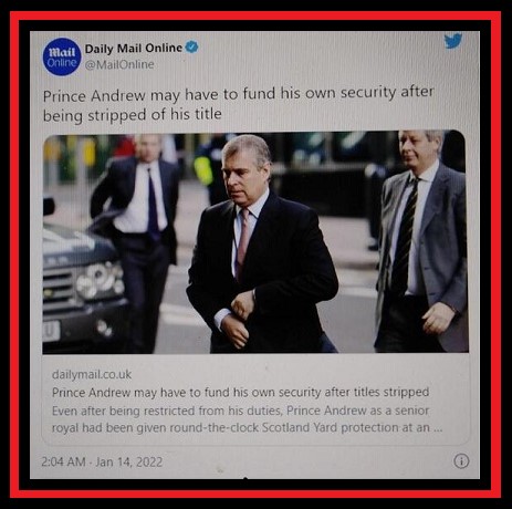 ANDREW IS ON HIS OWN