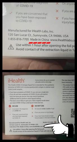 Covid test kits made in china go figure🙄