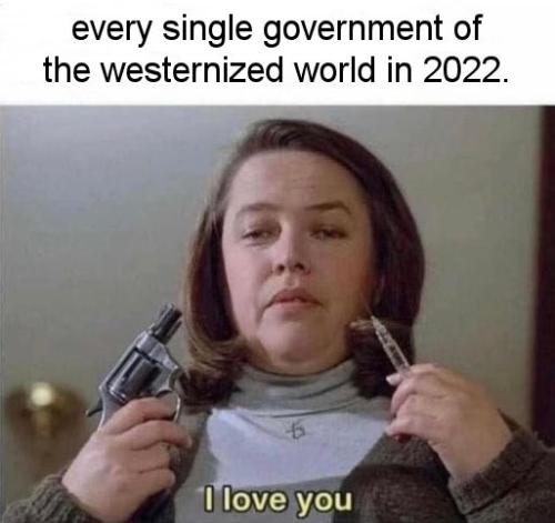 every single government of the westernized world in 2022