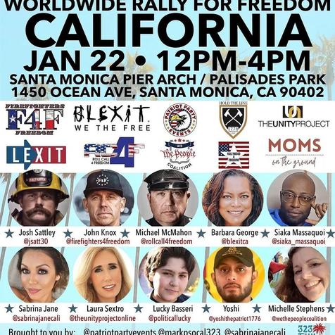 Santa Monica, CA - Jan 22, 2022 - Freedom Rally