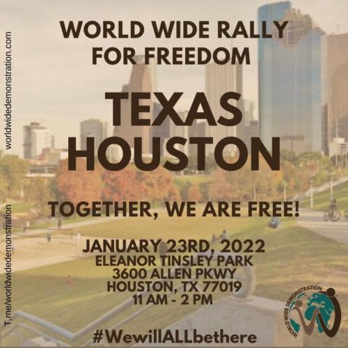 Houston, Texas - Jan 23, 2022 - Freedom Rally