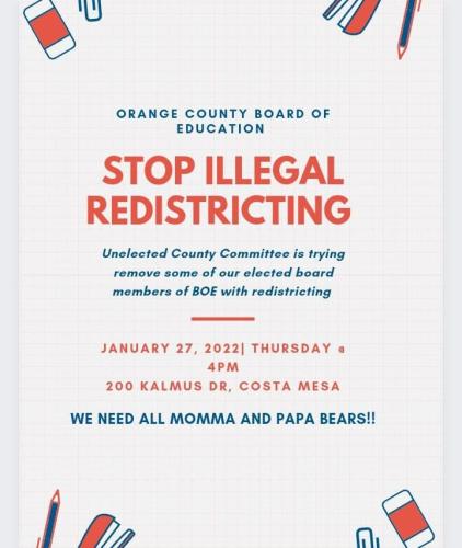Orange County, Ca - Jan 27, 2022 - Stop Illegal Redistricting Rally
