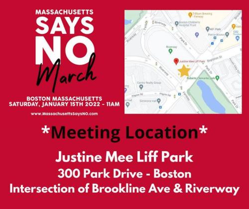 Boston, Massachusetts - Jan 15, 2022 - Freedom March