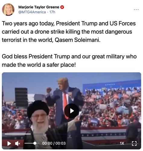 Marjorie Taylor Greene on GETTR Two years ago toda