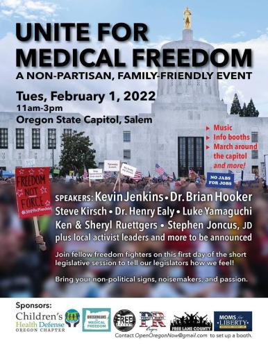 Salem Oregon - Feb 1, 2022 - Unite for Medical Freedom