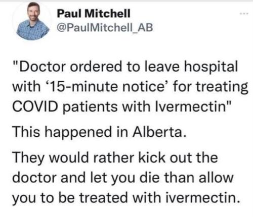 Doctor booted for saving lives with ivermectin