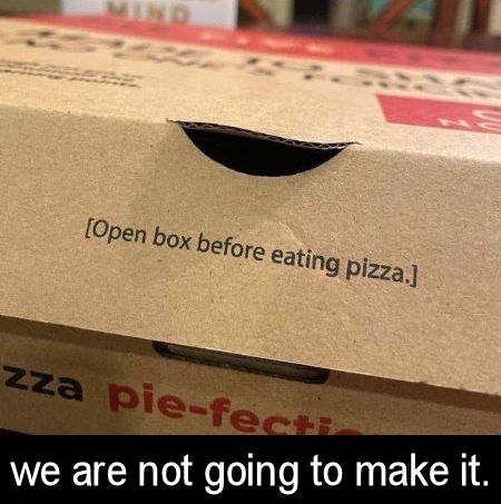 we are not going to make it