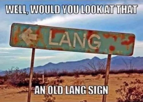an old lang sign