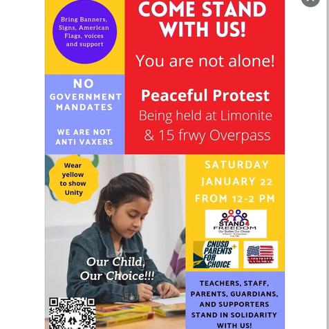 Jurupa, CA - Jan 22, 2022 Protest