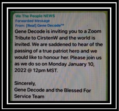 Gene Decode Tribute to CirstenW