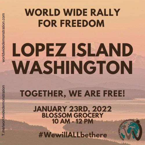 Lopez Island, Washington - Jan 23, 2022 - Freedom Rally