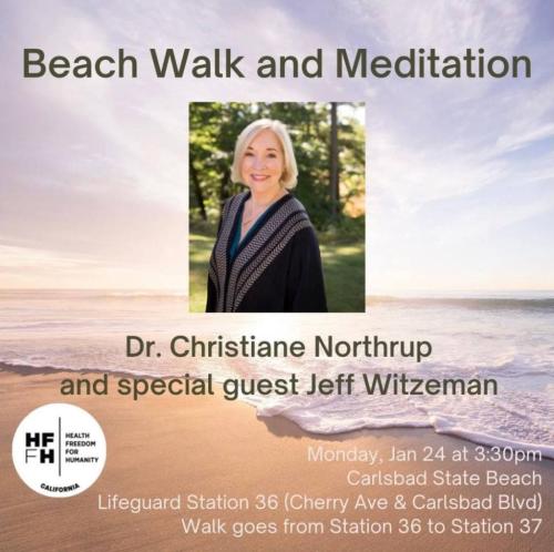 Carsbad, CA - Jan 24, 2022 - Health Freedom for Humanity Beach Walk
