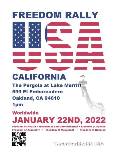 Oakland, CA - Jan 22, 2022 - Freedom Rally
