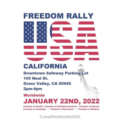 Grass Valley, CA - Jan 22, 2022 - Freedom Rally