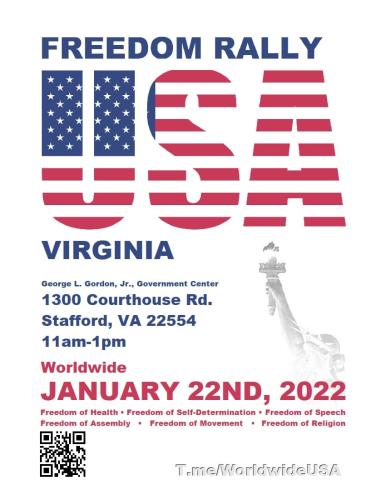 Stafford, Virginia - Jan 22, 2022 - Freedom Rally