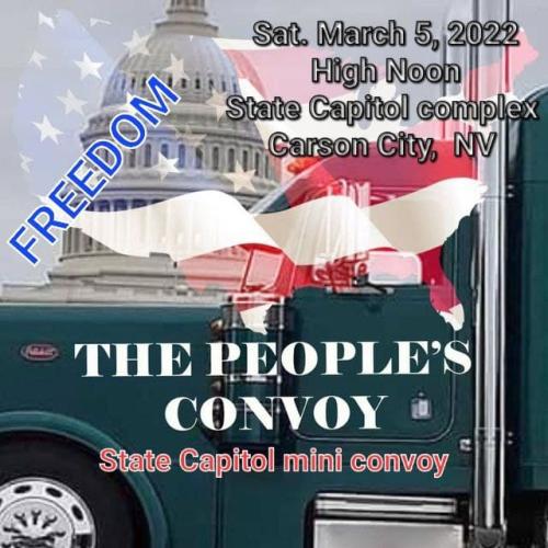 Carson City, Nevada - March 5, 2022 - Convoy