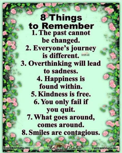 Things to ponder and remember