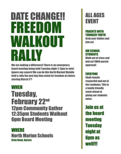 Aurora, Oregon - FEb 22, 2022 - Freedom Walkout Rally