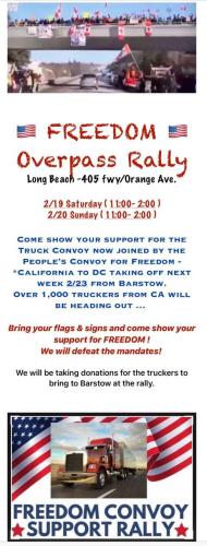 Long Beach, California - Feb 19 and 20, 2022 - Overpass Rally