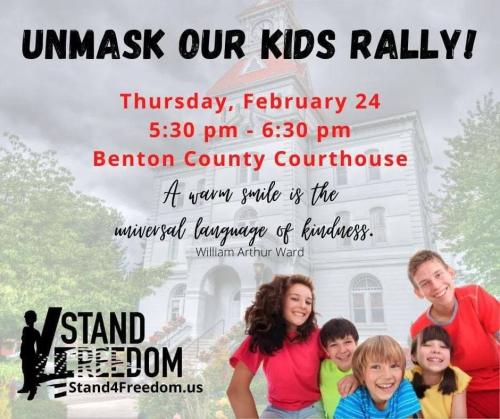 Corvallis, Oregon - Feb 24, 2022 - Unmask Our Kids Rally