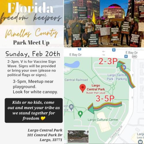 Largo, Florida - Feb 20, 2022 - Florida Freedom Keepers Meet Up
