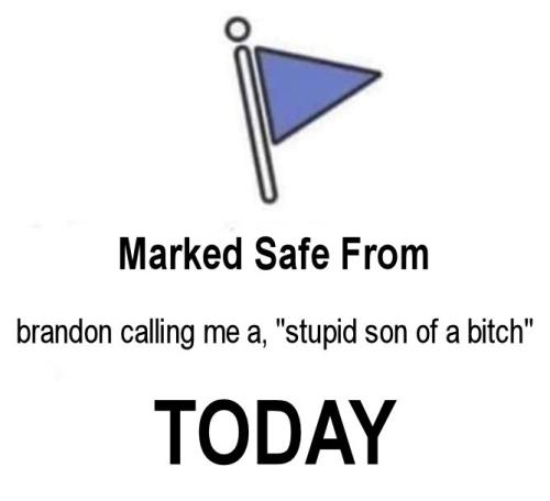 brandon calling me a stupid son of a bitch
