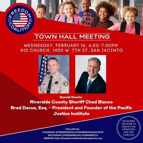 San Jacinto, CA - Feb 16, 2022 - Town Hall