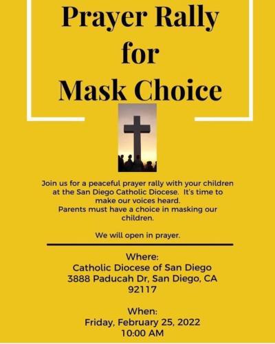 San Diego, California - Feb 25, 2022 - Prayer Rally for Choice
