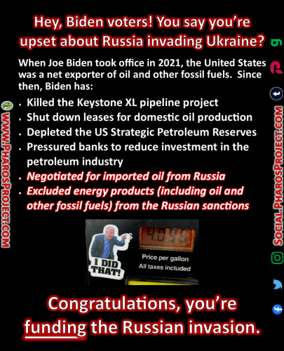 Joe Biden - Energy Policies and the Russian Invasion of Ukraine  - Web-Social