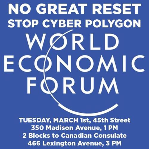 New York - Mar 1, 2022 - Protest and March