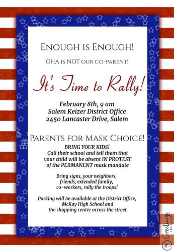 Salem, Oregon - Feb 8, 2022 - Rally