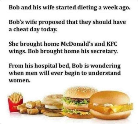 bob and his wife started dieting a week ago