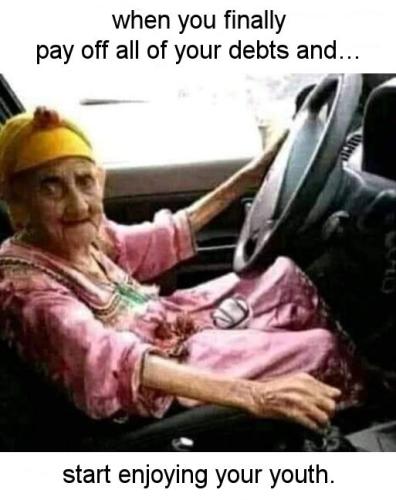 when you finally pay off all of your debts
