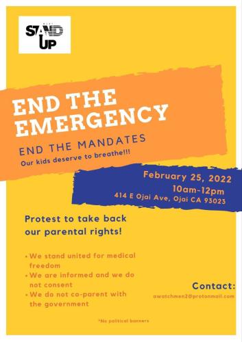 Ojai, California - Feb 25, 2022 - End the Mandates Rally