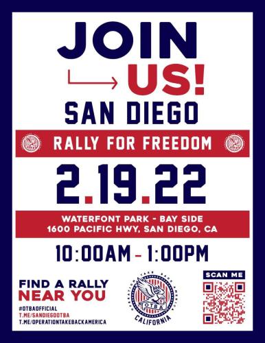 San Diego, CA - Feb 19, 2022 - Rally for Freedom