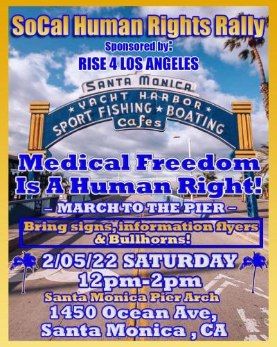 Santa Monica, California - Feb 5, 2022 - Rally