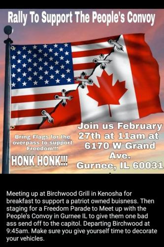 Gurnee, Illinois - Feb 27, 2022 - Rally