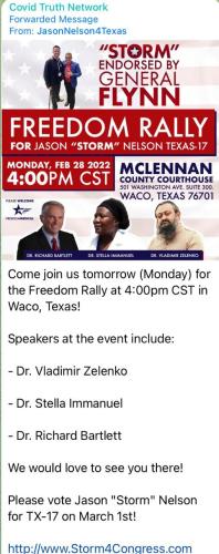Waco, Texas - Feb 28, 2022 - Freedom Rally