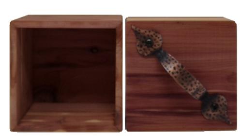 cedar box with handle lid opened 1