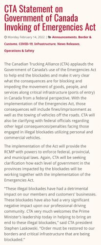 Canada Trucking Alliance 1